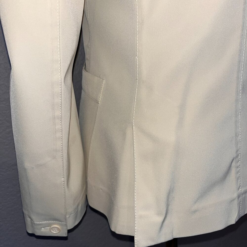 PRADA MADE IN ITALY UNILINED STRETCH SPORTY BLAZER JACKET in CREAM - EUC - IT 38 - Picture 11 of 16